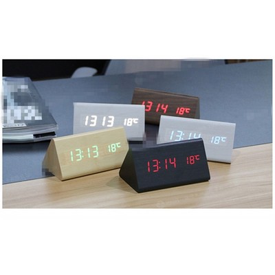 Digital LED Wooden Clock